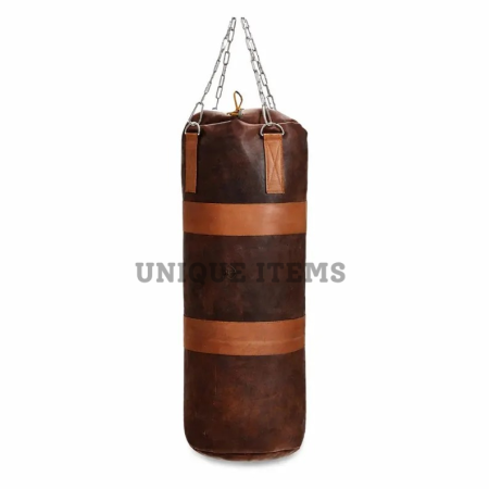 Vintage Brown Leather Punching Bag