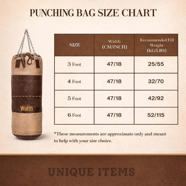 Vintage Brown Leather Punching Bag